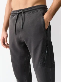 Bleu Gris/bleu marine en ardoise - Lot de 2 joggings cargos coupe ajustée à dos brosse utilitaire