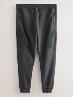 Bleu Gris/bleu marine en ardoise - Lot de 2 joggings cargos coupe ajustée à dos brosse utilitaire