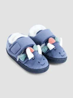 Bleu imprimé dinosaure - Chaussons JoJo Maman Bébé