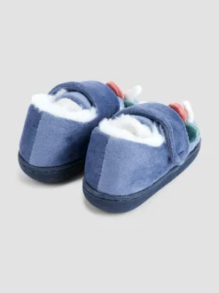 Bleu imprimé dinosaure - Chaussons JoJo Maman Bébé