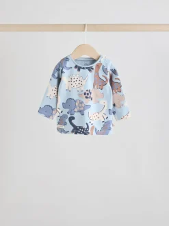 Bleu imprimé dinosaure - Hauts et Leggings 6 pièces bébé (0mois-3ans)