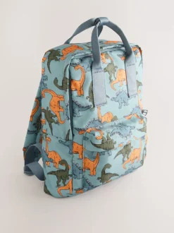Bleu imprimé dinosaure - sac à dos