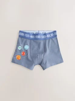 Bleu imprimé galaxie - Lot de 5 boxers Junior Personnage (1.5-16ans)