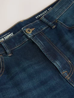 Bleu indigo - Ajustement droit - extensible Denim Jeans