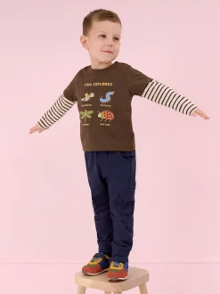 Bleu indigo & Bleu marine - LotJojo Maman Bébé Cargos % Cotton Survêtement 100 2