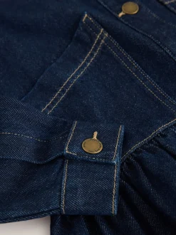 Bleu indigo - Veste en jean à ourlet péplum (3-16ans)