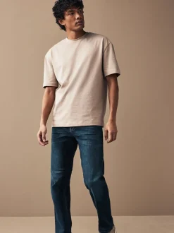 Bleu indigo moyen - Ajustement droit - Jean Motionflex