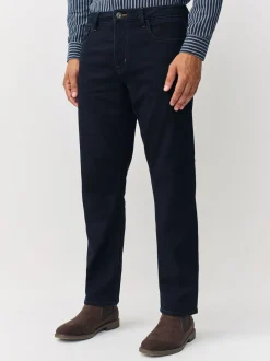 Bleu indigo rincé - Ajustement droit - Jeans stretch de confort