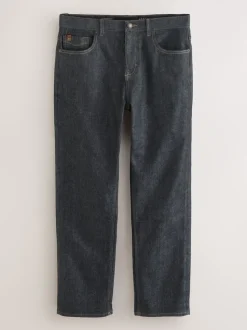 Bleu indigo rincé - Jean Denim Signature brossé douillet à Carreaux