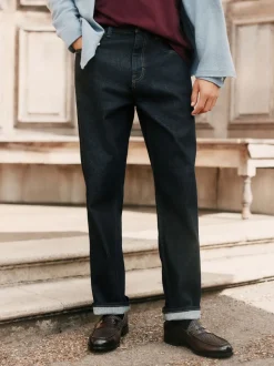 Bleu indigo rincé - Jean Signature brossé douillet en laine