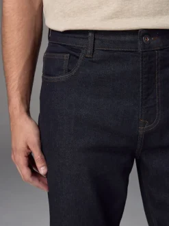 Bleu indigo rincé - Jeansextensible classique coupe fuselée régulière
