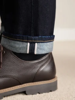 Bleu indigo rincé - Slim Fit (Slim Fit) - Signature Selvedge jean Denim Jeans