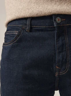 Bleu indigo rincé - Straight Fit Classic Jeans extensibles