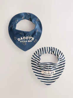 Bleu maman et papa - Bébé BIBS 2 Pack