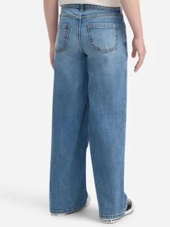 Bleu marine - Abercrombie & Fitch Jean large taille haute