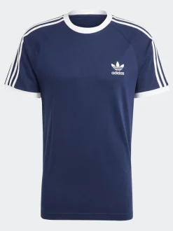 Bleu marine - adidas originals Adicolor Classics 3-T-shirt Rayure