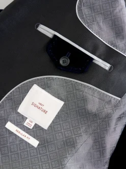 Bleu marine - Ajustement régulier - Blazer Signature Pontoglio en velours italien