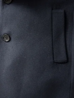 Bleu marine - Ajustement régulier - Manteau Epsom en laine