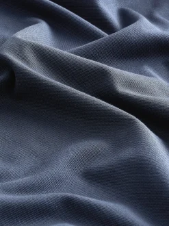 Bleu marine - Ajustement régulier - Polo à manches longues en piqué