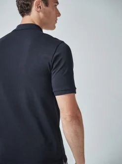 Bleu marine - Ajustement régulier - Polo Manches courtes Pique