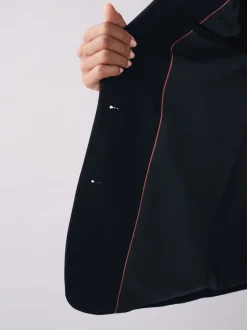 Bleu marine - Blazer ajusté robuste