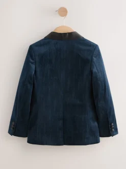 Bleu marine - Blazer en velours texturé (3-16ans)
