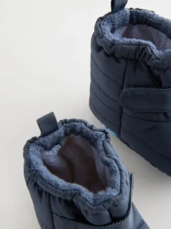 Bleu marine - Bottes de neige à fermeture par contact bébé (0-2mois)