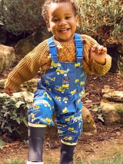 Bleu marine - Bottes en caoutchouc Jojo Maman Bébé à bordures contrastées