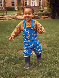 Bleu marine - Bottes en caoutchouc Jojo Maman Bébé à bordures contrastées