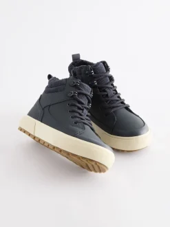 Bleu marine - Bottes hautes à doublure chaude