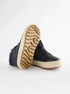 Bleu marine - Bottes hautes à doublure chaude