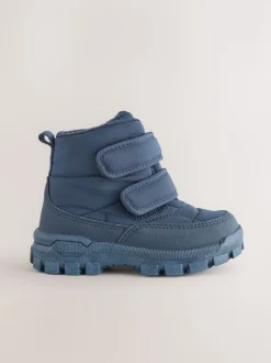 Bleu marine - Bottes matelassées à fermeture par contact