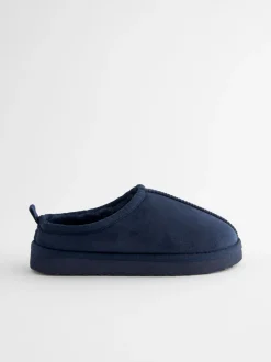 Bleu marine - Chaussons mules douillets