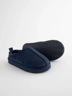 Bleu marine - Chaussons mules douillets