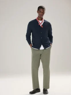 Bleu marine - Coupe classique Cotton Rich Cardigan