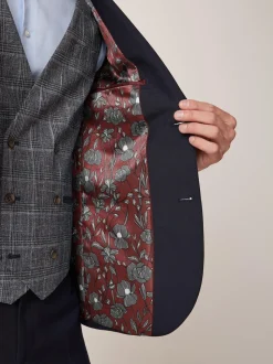 Bleu marine - Coupe sur mesure - Veste de costume à deux boutons