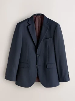 Bleu marine - Coupe sur mesure - Veste de costume texturée