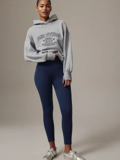 Bleu marine - Côtelé sans couture Taille haute Leggings