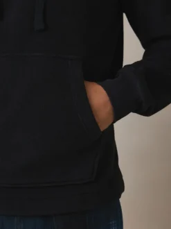 Bleu marine - Ensemble sweat à capuche à manches longues en polaire thermique