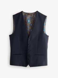 Bleu marine - Gilet à coupe régulière