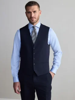 Bleu marine - Gilet de laine Signature Nova Fides