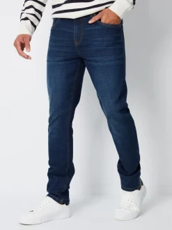 Bleu marine - Jean Threadbare slim stretch