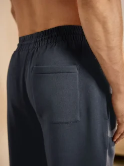 Bleu marine - Jogging ouvert lourd à dos brosse