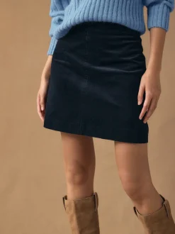 Bleu marine - Jupe Mini Cordon