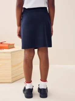 Bleu marine - Jupes crayon à enfiler en jersey extensible (3-18ans)