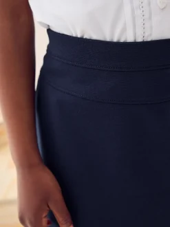 Bleu marine - Jupes crayon à enfiler en jersey extensible (3-18ans)