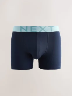 Bleu marine - Lot de 5 - Boxer en coton riche
