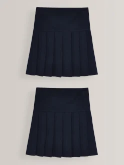 Bleu marine - Lot de 2 jupes d’école plissées (3-16ans)