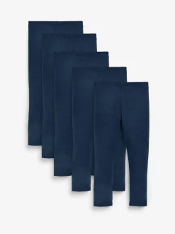 Bleu marine - Lot de 5 leggings (3-16ans)
