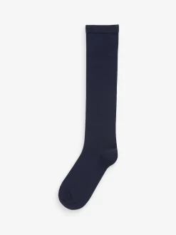 Bleu marine - Lot de 2 paires de chaussettes hauteur genou en modal